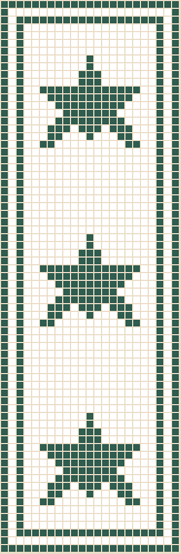 Camino de mesa de filet · Estrella