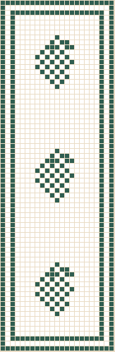 Camino de mesa de filet · Racimo de uvas