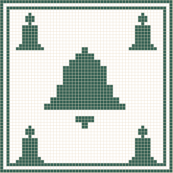 Centro de mesa de Navidad de filet · Campana