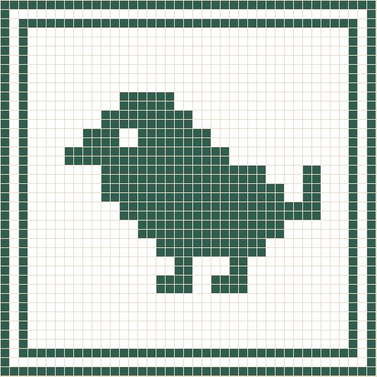 Funda de cojín de filet · Pajarito
