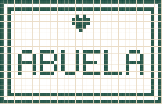 Cuadro con frase de filet · Abuela