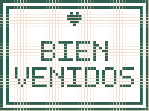 Cuadro con frase de filet · Bienvenidos