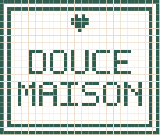 Tableau à message au filet · Douce maison
