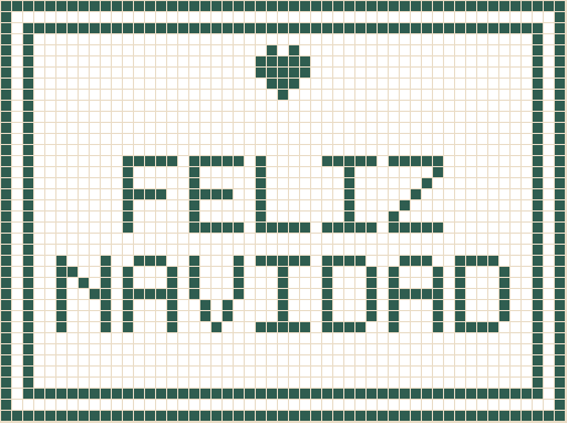 Cuadro con frase de filet · Feliz Navidad