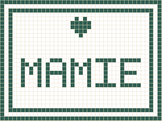 Tableau à message au filet · Mamie